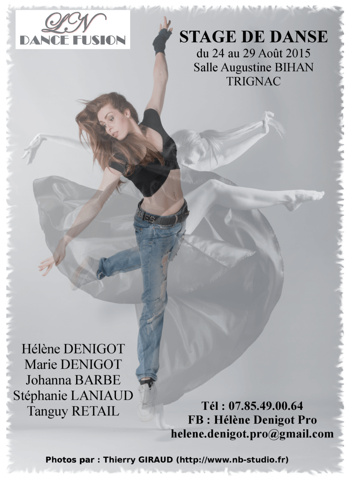 Affiche stage de danse LN Dance Fusion à Trignac
