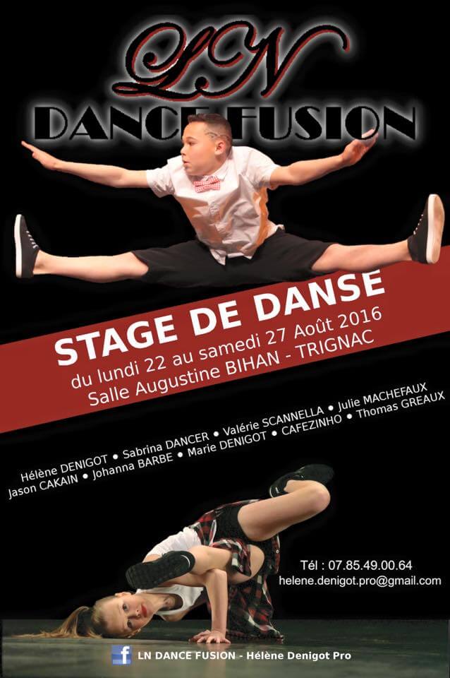 Affiche stage de danse LN Dance Fusion à Trignac
