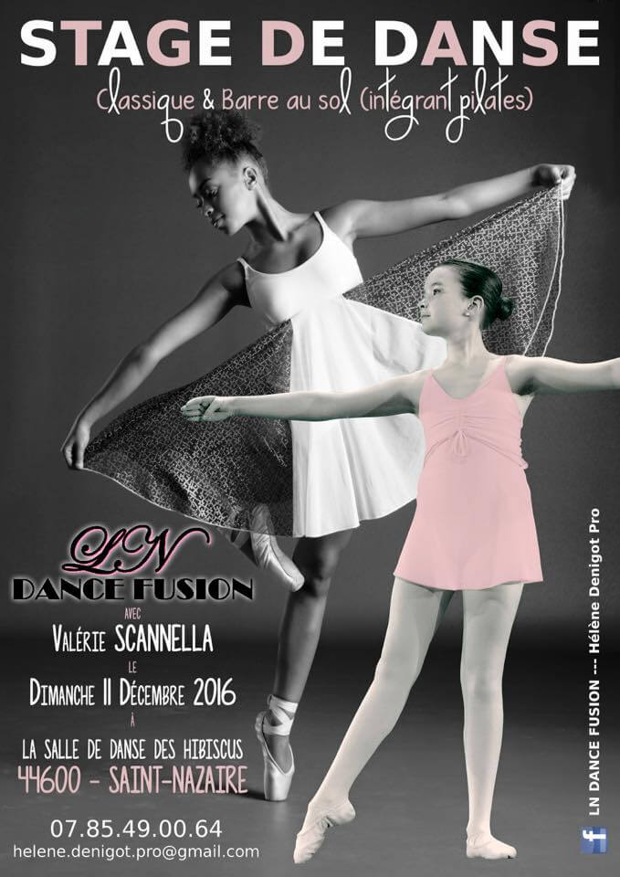 Affiche stage de danse LN Dance Fusion à Saint-Nazaire