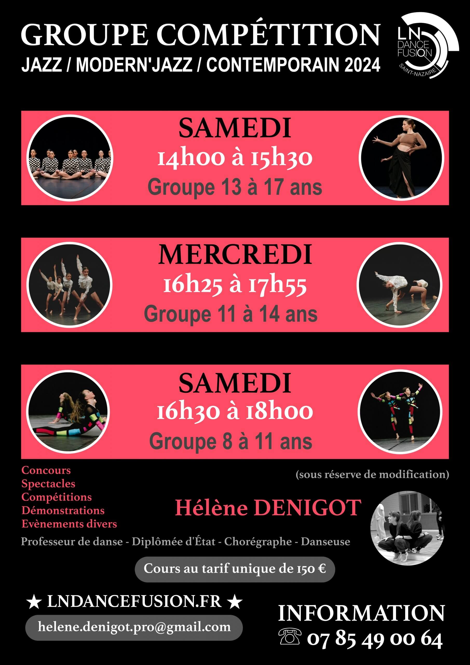 Tarifs et inscriptions LN Dance Fusion