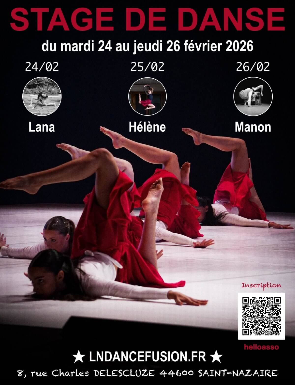 Stage du mardi 24 au jeudi 26 février 2026